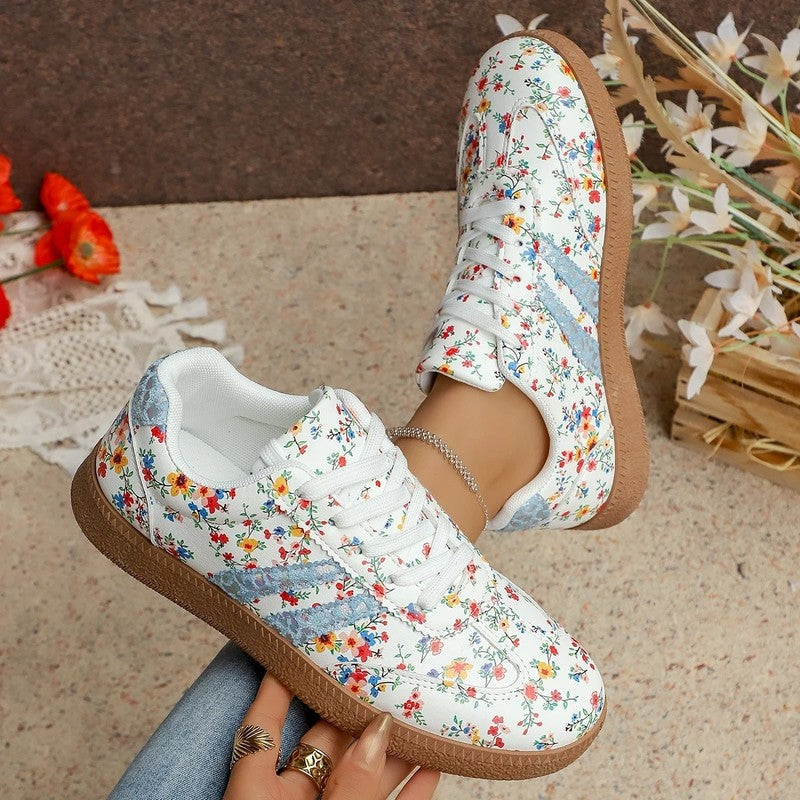 Nina Women's Floral Low-Top Casual Sneakers