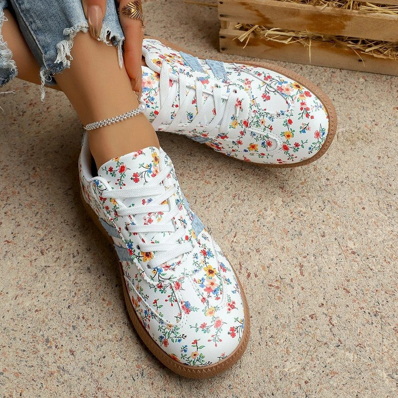 Nina Women's Floral Low-Top Casual Sneakers