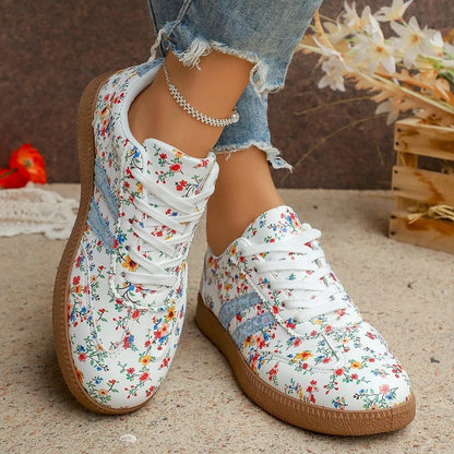 Nina Women's Floral Low-Top Casual Sneakers