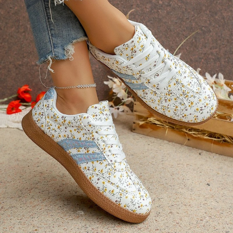 Nina Women's Floral Low-Top Casual Sneakers