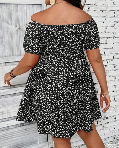 Nina Women's Floral Off-Shoulder Cutout Mini Dress