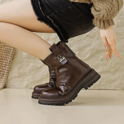 Nina Women's Shearling Lined Lug Sole Ankle Boots
