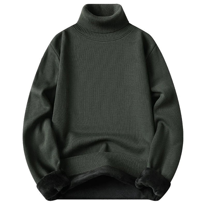 Noah Relaxed Fleece Lined Turtleneck Sweater