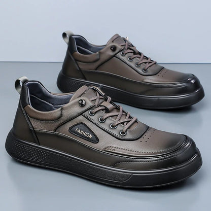 Oscar Men's Low-Top Leather Casual Sneakers