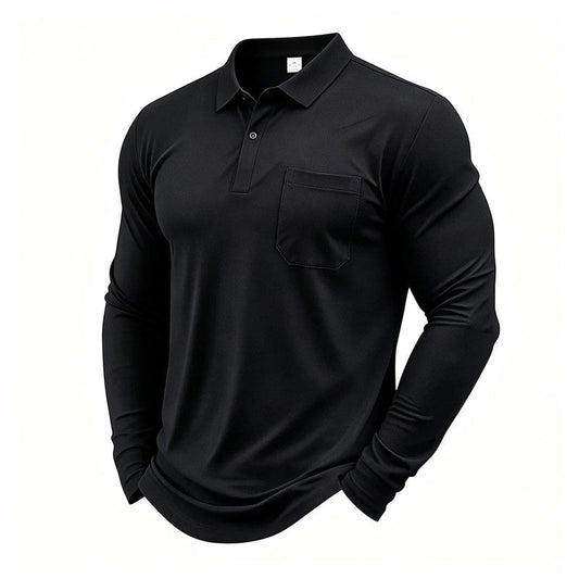 Oscar Stretch Long Sleeve Polo Shirt