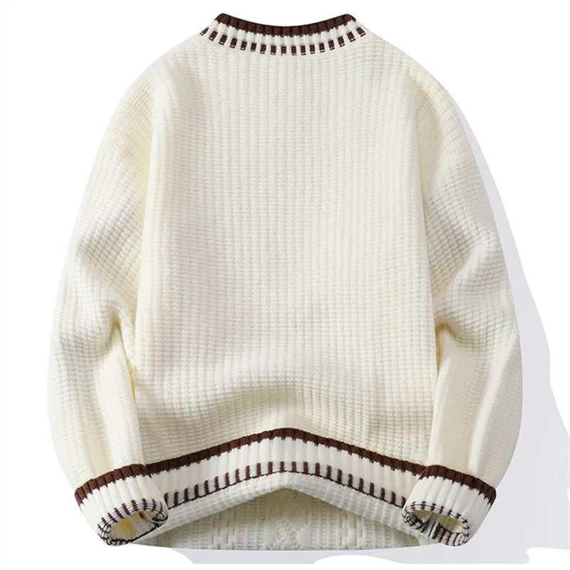 Pablo Cable Knit Button-Up Sweater