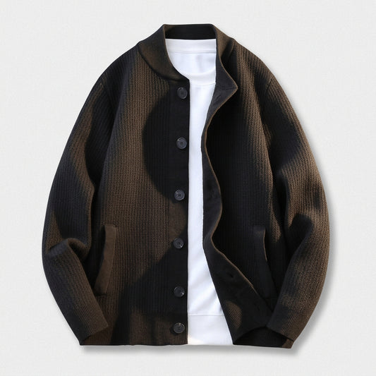 Paolo Relaxed Waffle Knit Button-Up Jacket