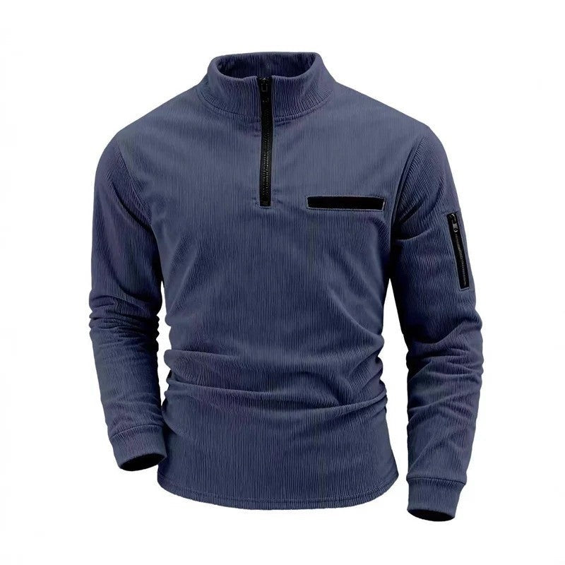 Patrick Ribbed Quarter-Zip Utility Pullover