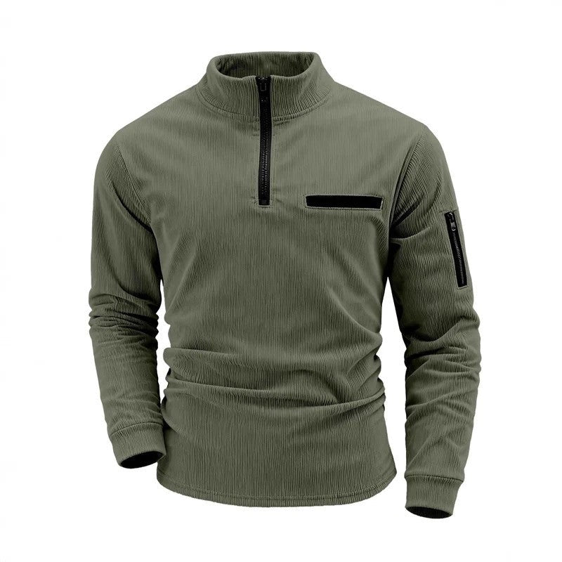 Patrick Ribbed Quarter-Zip Utility Pullover