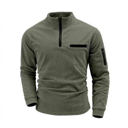 Patrick Ribbed Quarter-Zip Utility Pullover