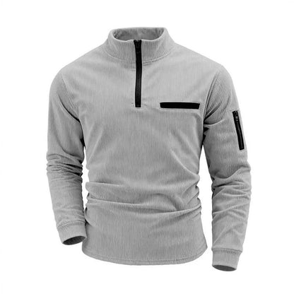 Patrick Ribbed Quarter-Zip Utility Pullover