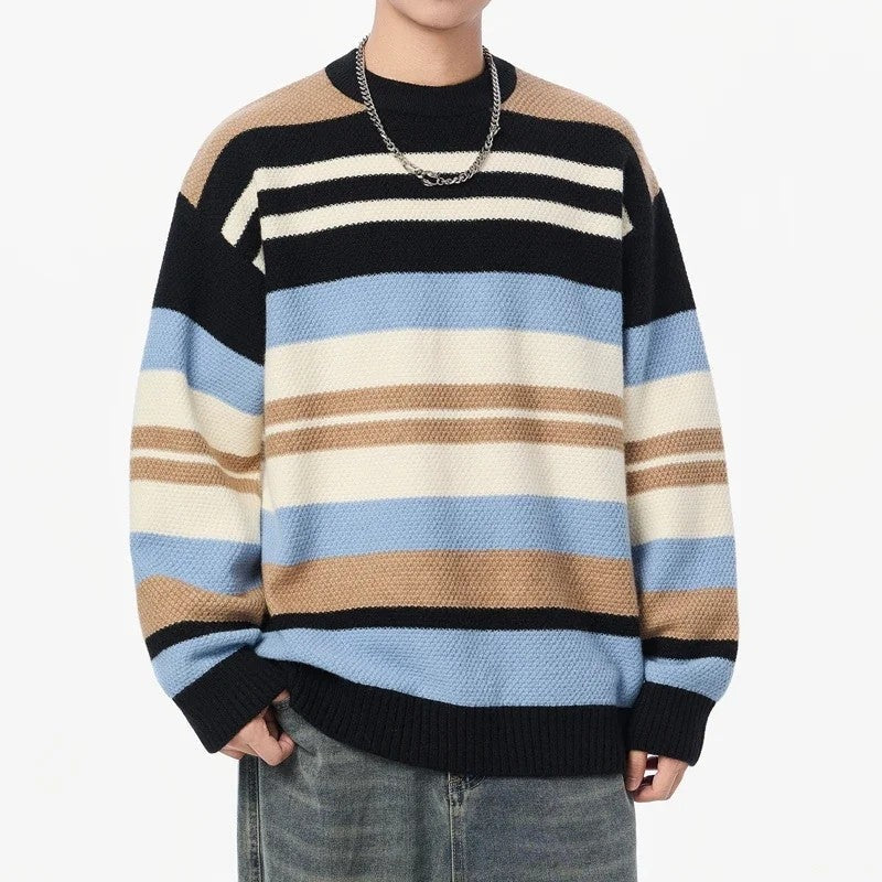 Pedro Relaxed Textured Stripe Knit Sweater