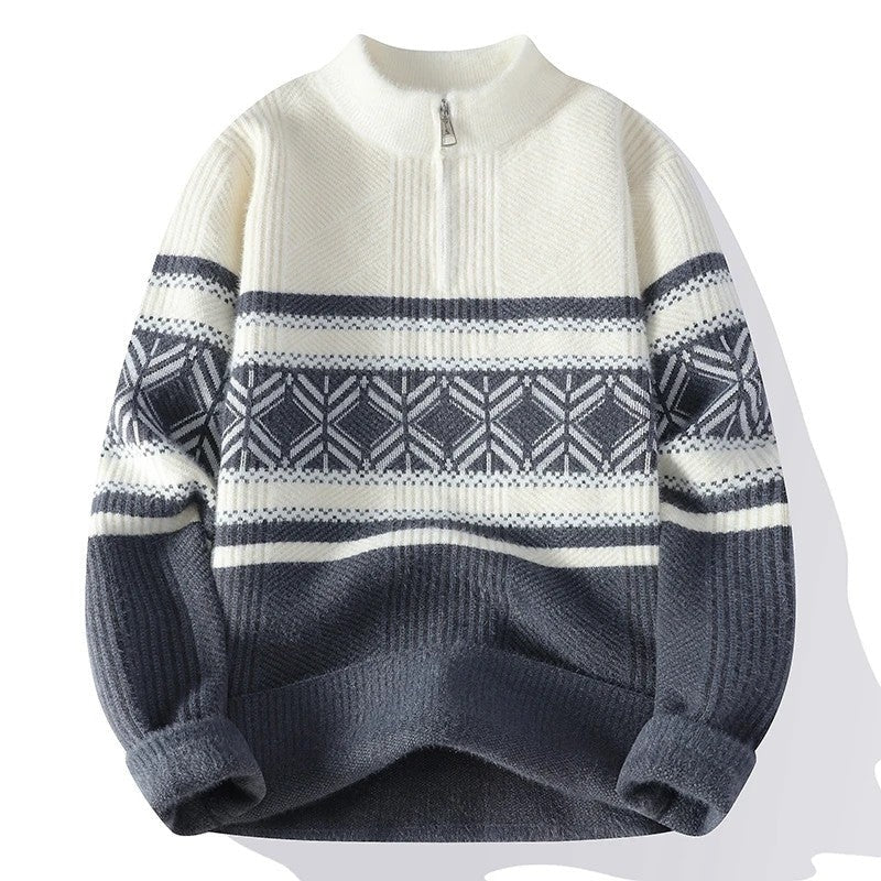 Peter Nordic Knit Half-Zip Sweater