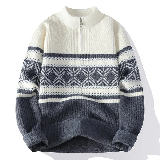 Peter Nordic Knit Half-Zip Sweater