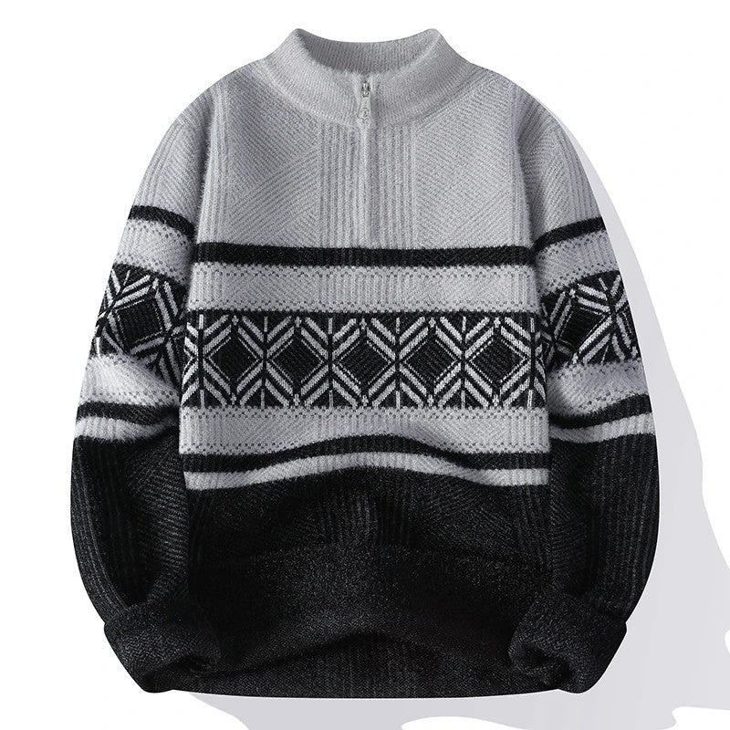 Peter Nordic Knit Half-Zip Sweater