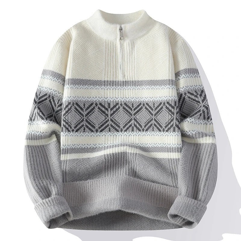 Peter Nordic Knit Half-Zip Sweater