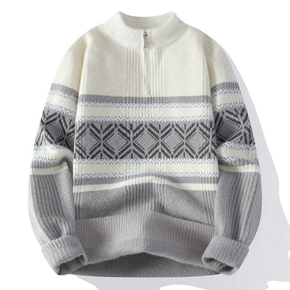 Peter Nordic Knit Half-Zip Sweater