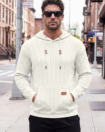 Ralph Men's Textured Knit Hooded Sweatshirt