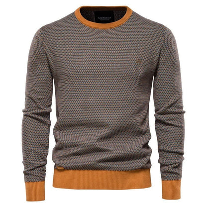 Sebastian Geometric Knit Crewneck Sweater