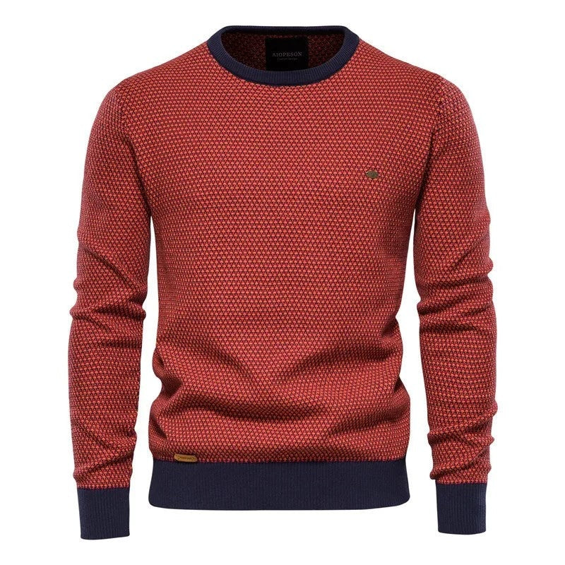 Sebastian Geometric Knit Crewneck Sweater
