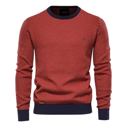 Sebastian Geometric Knit Crewneck Sweater