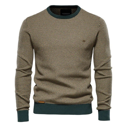 Sebastian Geometric Knit Crewneck Sweater