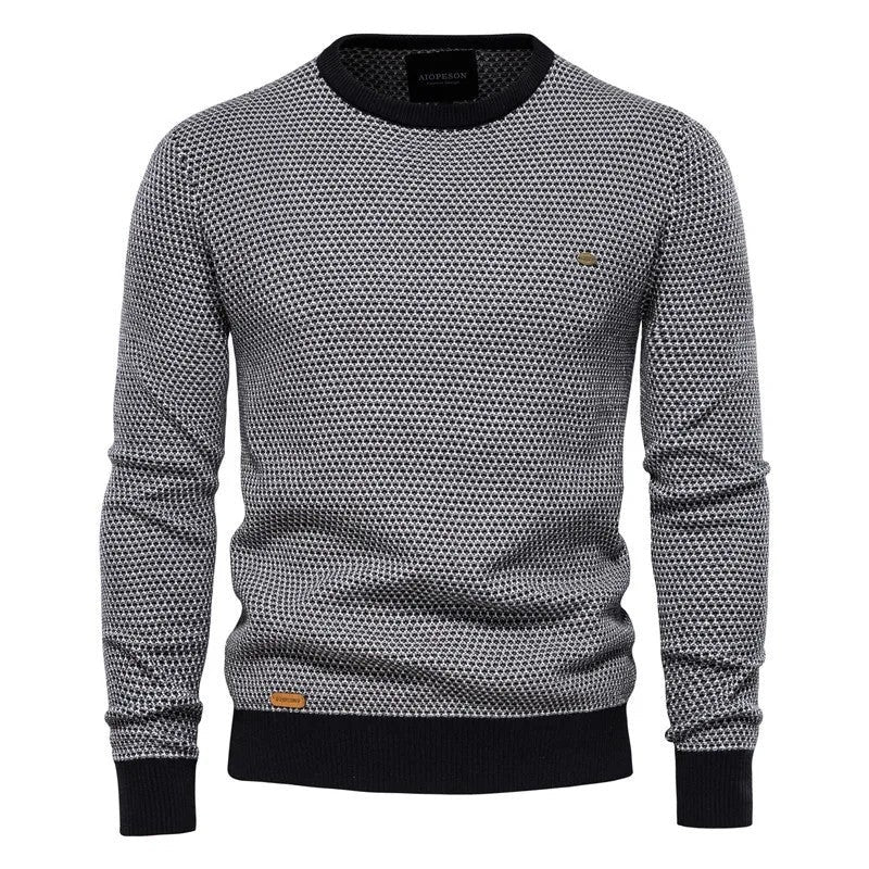 Sebastian Geometric Knit Crewneck Sweater