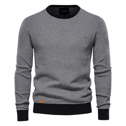 Sebastian Geometric Knit Crewneck Sweater