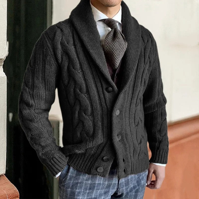 Sergio Cable Knit Shawl Cardigan