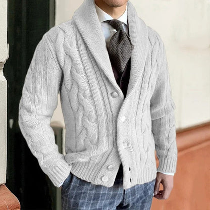 Sergio Cable Knit Shawl Cardigan