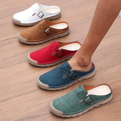 Simon Men's Buckle Slip-On Comfort Mules