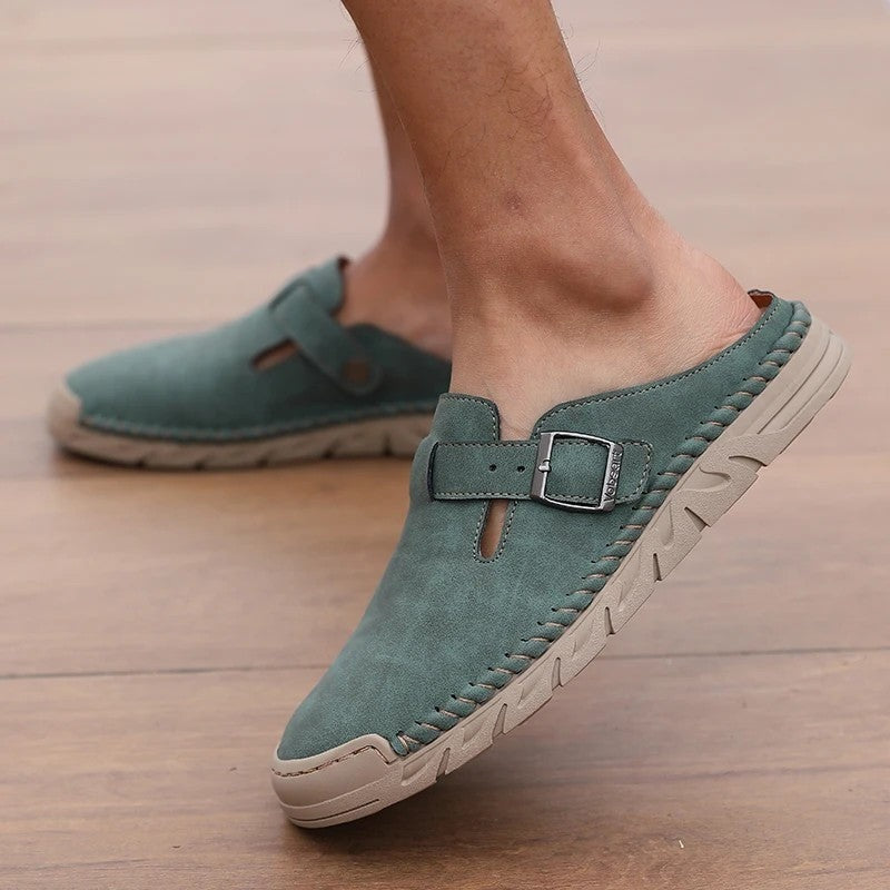 Simon Men's Buckle Slip-On Comfort Mules