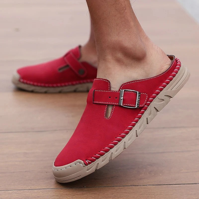 Simon Men's Buckle Slip-On Comfort Mules