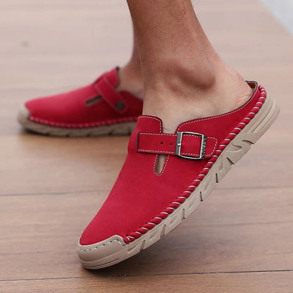 Simon Men's Buckle Slip-On Comfort Mules