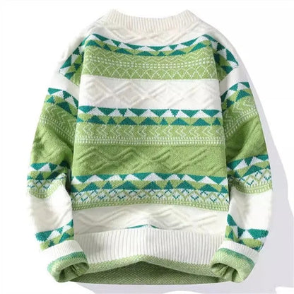 Simon Men's Relaxed Knit Pattern Sweater