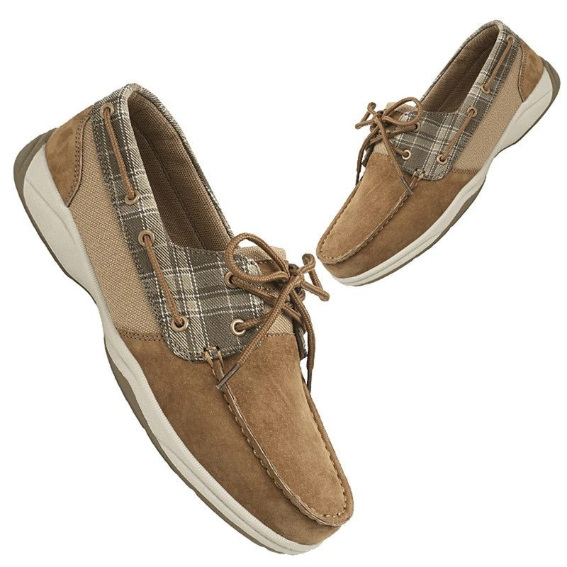 Simon Men's Relaxed Moc Toe Boat Shoes