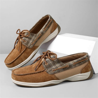 Simon Men's Relaxed Moc Toe Boat Shoes