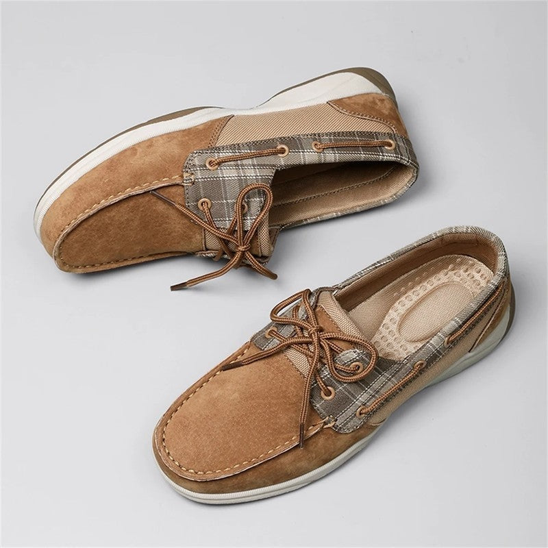 Simon Men's Relaxed Moc Toe Boat Shoes