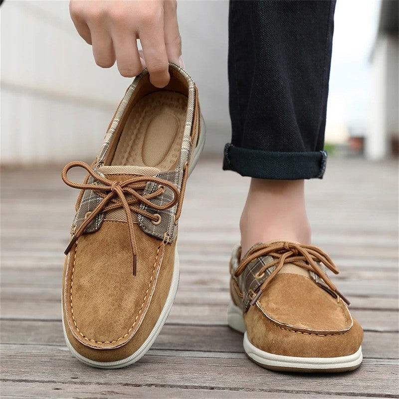 Simon Men's Relaxed Moc Toe Boat Shoes