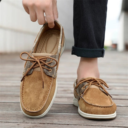 Simon Men's Relaxed Moc Toe Boat Shoes