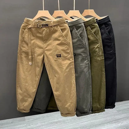 Simon Men's Relaxed Tapered Belted Pants