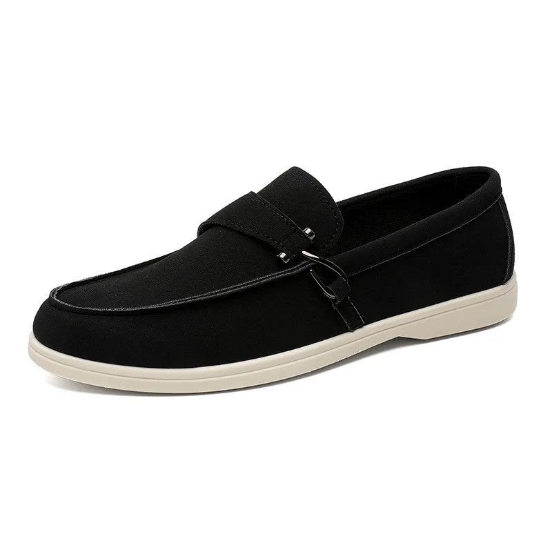 Simon Men's Suede Buckle Slip-On Loafer