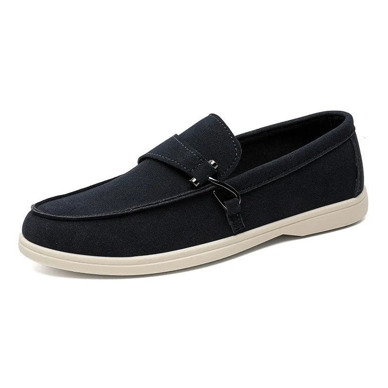 Simon Men's Suede Buckle Slip-On Loafer