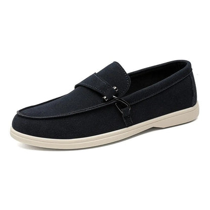 Simon Men's Suede Buckle Slip-On Loafer