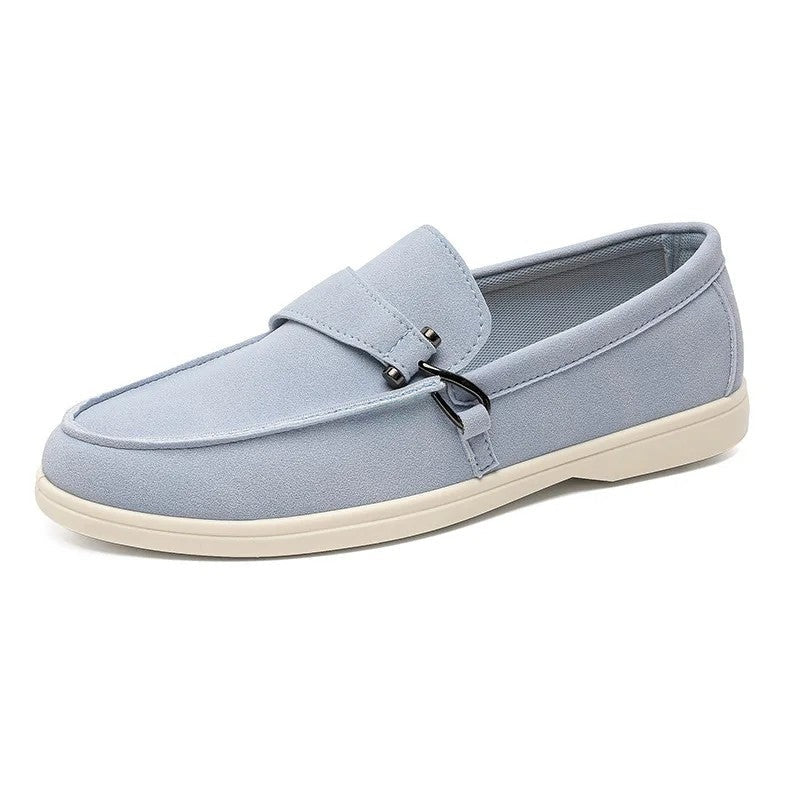 Simon Men's Suede Buckle Slip-On Loafer