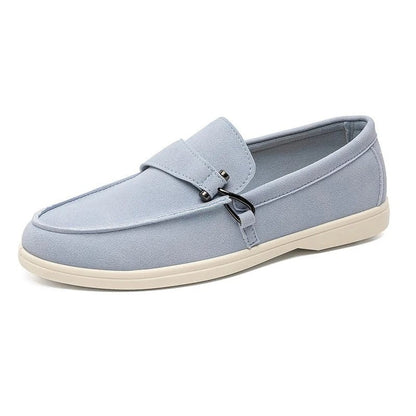 Simon Men's Suede Buckle Slip-On Loafer