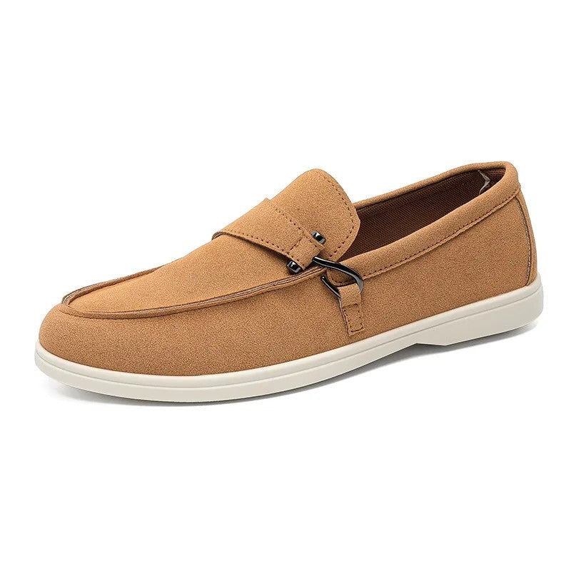 Simon Men's Suede Buckle Slip-On Loafer