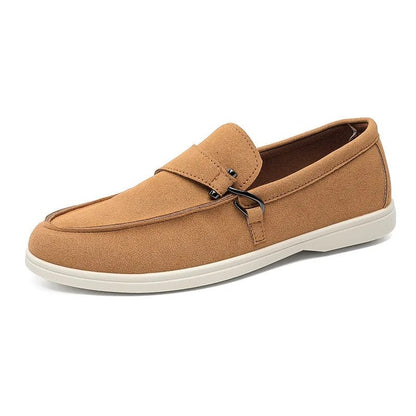 Simon Men's Suede Buckle Slip-On Loafer
