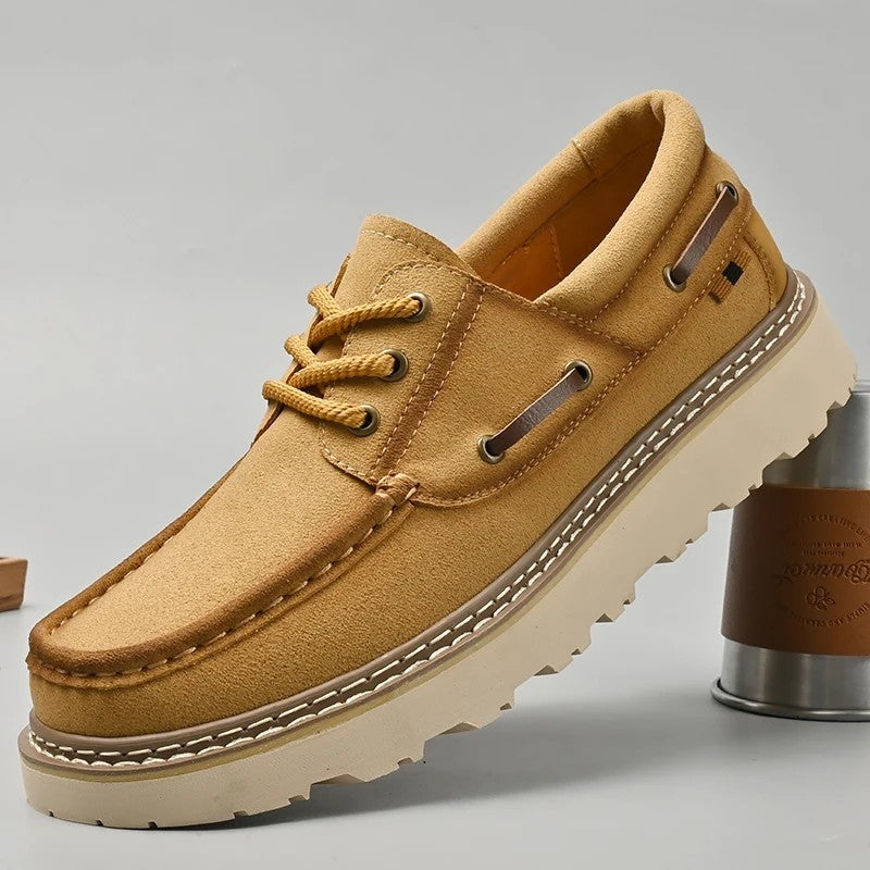Simon Men's Suede Lug Sole Boat Shoe