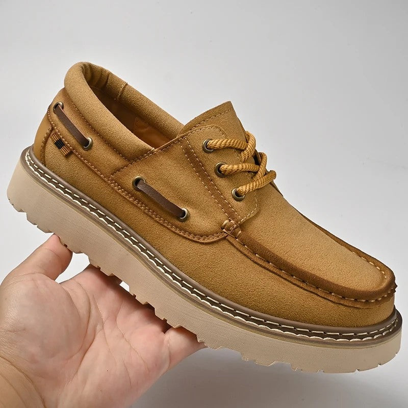Simon Men's Suede Lug Sole Boat Shoe